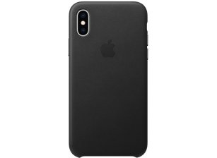 Чехол клип-кейс Apple Leather для iPhone XS Black