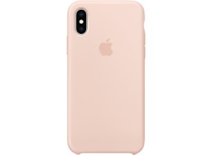 Чехол клип-кейс Apple Silicone для iPhone XS розовый песок