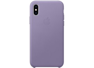 Чехол клип-кейс Apple Leather для iPhone XS лиловый