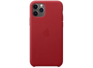 Чехол клип-кейс Apple Leather для iPhone 11 Pro Red