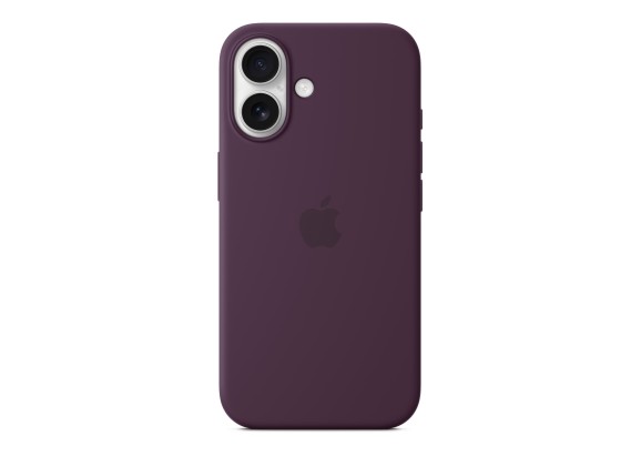 Чехол для iPhone 16 Silicone with MagSafe сливовый