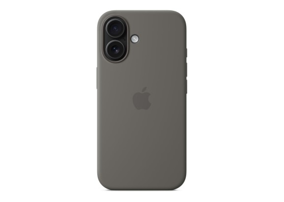 Чехол для iPhone 16 Silicone with MagSafe серый