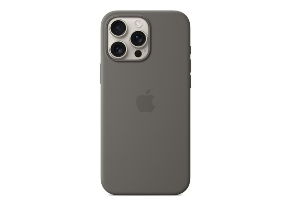 Чехол для iPhone 16 Pro Max Silicone with MagSafe серый
