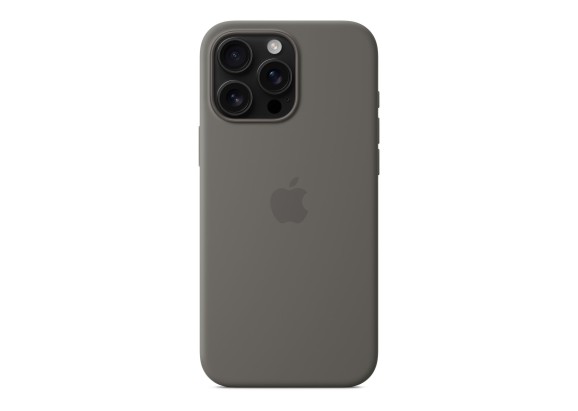Чехол для iPhone 16 Pro Max Silicone with MagSafe серый