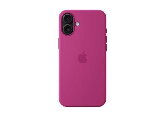Чехол для iPhone 16 Plus Silicone MagSafe фуксия