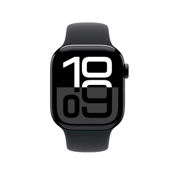 Apple Watch Series 10 42mm Jet Black Aluminium Sport Band Black S/M
