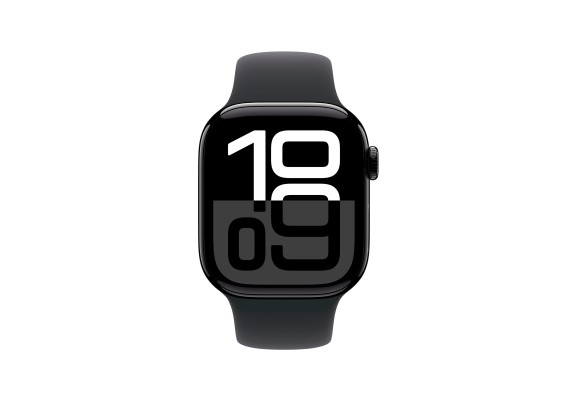 Apple Watch Series 10 46mm Jet Black Aluminium Sport Band Black M/L