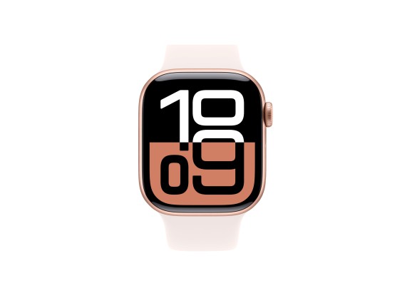 Apple Watch Series 10 42mm Rose Gold Aluminium Case, Sport Band Rose S/M