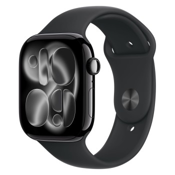 Apple Watch Series 11 42mm Jet Black Aluminum Black Sport Band S/M