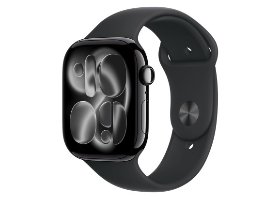 Apple Watch Series 11 42mm Jet Black Aluminum Black Sport Band S/M