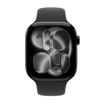 Apple Watch Series 11 42mm Jet Black Aluminum Black Sport Band S/M