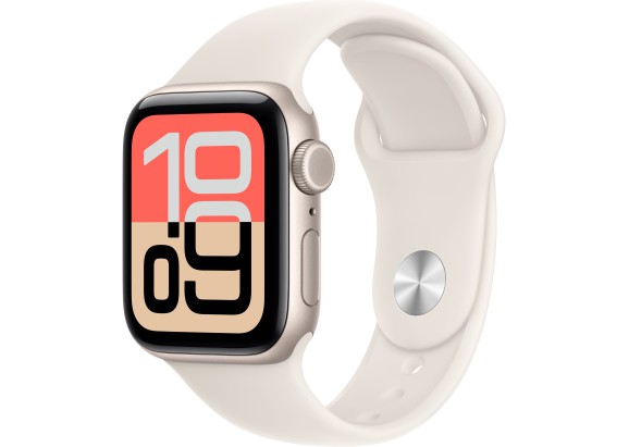 Apple Watch SE 3 40mm Starlight Aluminum Starlight Sport Band S/M