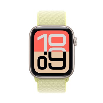 Apple Watch SE 3 44 mm Starlight Aluminum Neon Yellow Sport Loop M/L