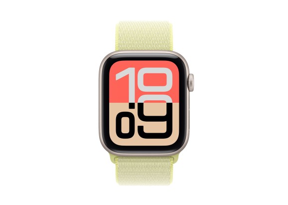 Apple Watch SE 3 44 mm Starlight Aluminum Neon Yellow Sport Loop M/L