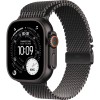 Apple Watch Ultra 3 49mm Black Titanium Milanese Loop Black M
