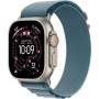 Apple Watch Ultra 3 49mm Natural Titanium Light Blue Alpine Loop M