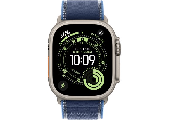 Apple Watch Ultra 3 49mm Natural Titanium Bright Blue Trail Loop M/L