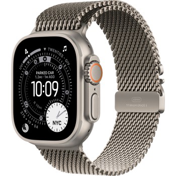 Apple Watch Ultra 3 49mm Natural Titanium Milanese Natural Loop M