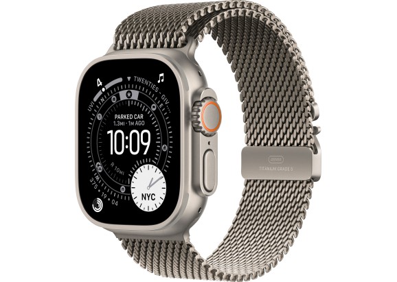 Apple Watch Ultra 3 49mm Natural Titanium Milanese Natural Loop M