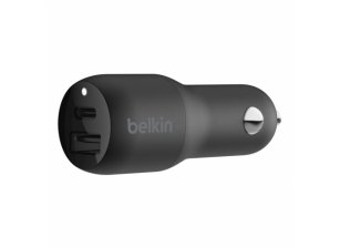 Автомобильное зарядное устройство Belkin 30 Вт, USB-C, USB, PD, Black