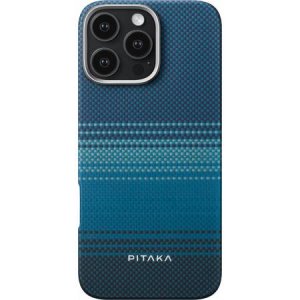Чехол-накладка Pitaka Tactile Woven Moonrise для iPhone 16 Pro Max, арамид (кевлар), голубой Чехол-накладка Pitaka Tactile Woven Moonrise для iPhone 16 Pro Max, арамид (кевлар), голубой