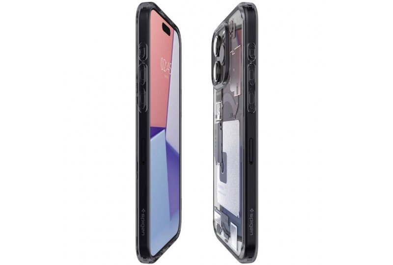 Чехол-накладка Spigen Ultra Hybrid Zero One (MagFit) для iPhone 15 Pro Max, поликарбонат, прозрачный/разноцветный Чехол-накладка Spigen Ultra Hybrid Zero One (MagFit) для iPhone 15 Pro Max, поликарбонат, прозрачный/разноцветный