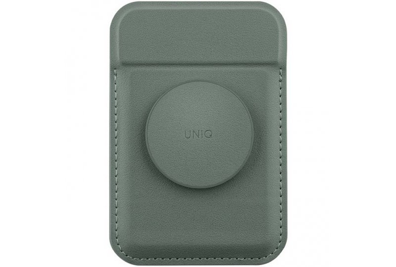 Чехол-бумажник Uniq Flixa with Pop-out Grip-stand, экокожа, зеленый