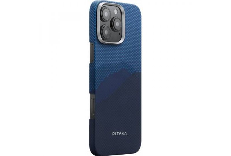 Чехол-накладка Pitaka StarPeak Tactile Woven Over The Horizon для iPhone 16 Pro Max, арамид (кевлар), синий Чехол-накладка Pitaka StarPeak Tactile Woven Over The Horizon для iPhone 16 Pro Max, арамид (кевлар), синий