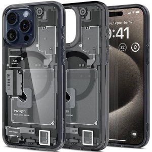 Чехол-накладка Spigen Ultra Hybrid Zero One (MagFit) для iPhone 15 Pro Max, поликарбонат, прозрачный/разноцветный