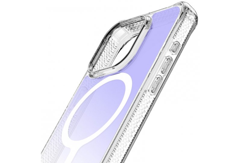 Чехол-накладка Itskins Hybrid R Iridescent MagSafe для iPhone 15 Pro Max, поликарбонат, прозрачный Чехол-накладка Itskins Hybrid R Iridescent MagSafe для iPhone 15 Pro Max, поликарбонат, прозрачный