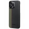 Чехол-накладка Pitaka Fusion Weaving MagEZ Case 4 Overture 600D для iPhone 15 Pro, кевлар, черный/бежевый