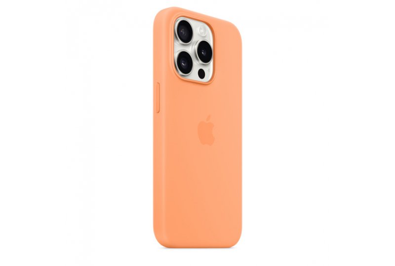 Чехол-накладка Apple MagSafe для iPhone 15 Pro, силикон, оранжевый Чехол-накладка Apple MagSafe для iPhone 15 Pro, силикон, оранжевый