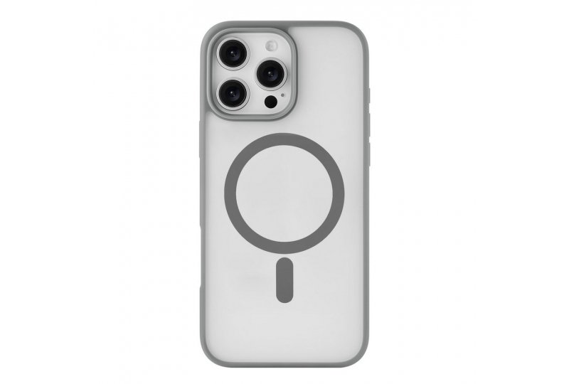Чехол-накладка uBear Cloud Mag Case для iPhone 16 Pro Max, силикон, серый Чехол-накладка uBear Cloud Mag Case для iPhone 16 Pro Max, силикон, серый
