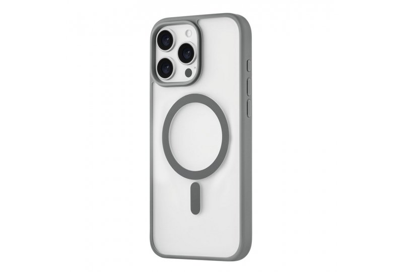 Чехол-накладка uBear Cloud Mag Case для iPhone 16 Pro Max, силикон, серый Чехол-накладка uBear Cloud Mag Case для iPhone 16 Pro Max, силикон, серый
