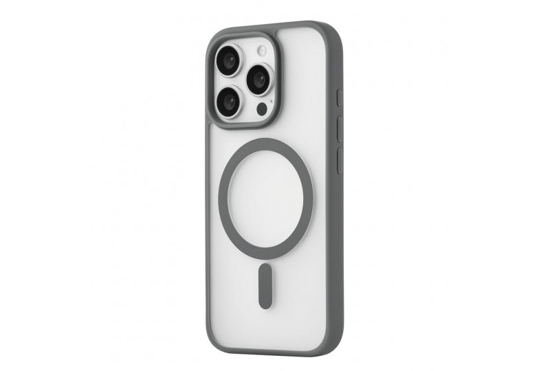 Чехол-накладка uBear Cloud Mag Case для iPhone 16 Pro, силикон, серый Чехол-накладка uBear Cloud Mag Case для iPhone 16 Pro, силикон, серый
