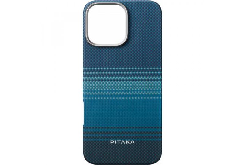 Чехол-накладка Pitaka Tactile Woven Moonrise для iPhone 16 Pro Max, арамид (кевлар), голубой Чехол-накладка Pitaka Tactile Woven Moonrise для iPhone 16 Pro Max, арамид (кевлар), голубой
