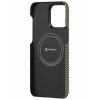 Чехол-накладка Pitaka Fusion Weaving MagEZ Case 4 Overture 600D для iPhone 15 Pro, кевлар, черный/бежевый