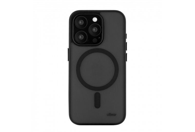 Чехол-накладка uBear Cloud Mag Case для iPhone 15 Pro, полиуретан, черный Чехол-накладка uBear Cloud Mag Case для iPhone 15 Pro, полиуретан, черный