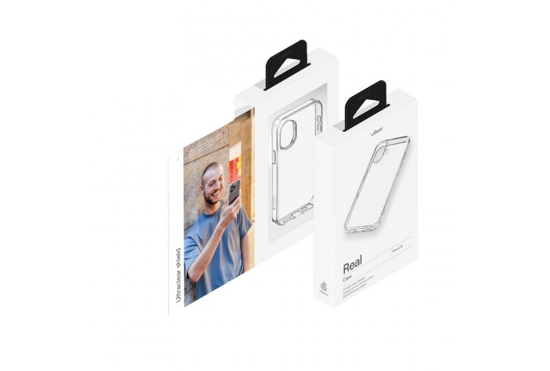 Чехол-накладка uBear Real Mag Case для iPhone 16 Pro, полиуретан, прозрачный Чехол-накладка uBear Real Mag Case для iPhone 16 Pro, полиуретан, прозрачный