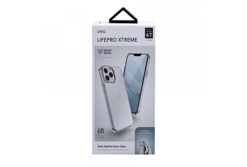 Чехол-накладка Uniq Lifepro Xtreme для iPhone 12 Pro Max, пластик, прозрачный Чехол-накладка Uniq Lifepro Xtreme для iPhone 12 Pro Max, пластик, прозрачный