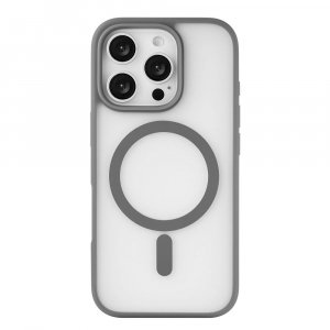 Чехол-накладка uBear Cloud Mag Case для iPhone 16 Pro, силикон, серый