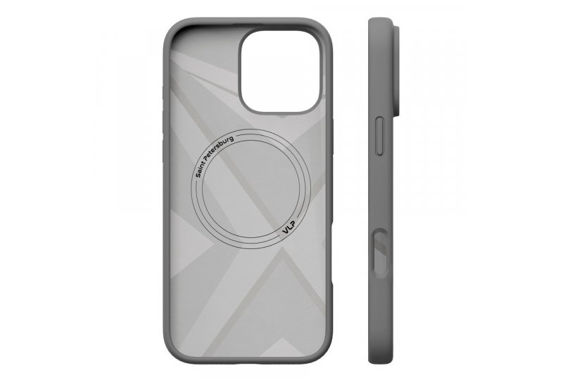 Чехол-накладка VLP Aster Case для iPhone 16 Pro, силикон, серый Чехол-накладка VLP Aster Case для iPhone 16 Pro, силикон, серый