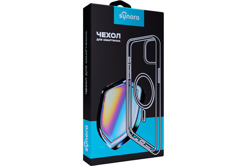 Чехол-накладка Synora Mag Clear Case для iPhone 14, полиуретан, прозрачный Чехол-накладка Synora Mag Clear Case для iPhone 14, полиуретан, прозрачный