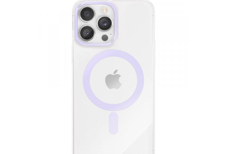 Чехол-накладка VLP Line case MagSafe для iPhone 14, поликарбонат, фиолетовый Чехол-накладка VLP Line case MagSafe для iPhone 14, поликарбонат, фиолетовый
