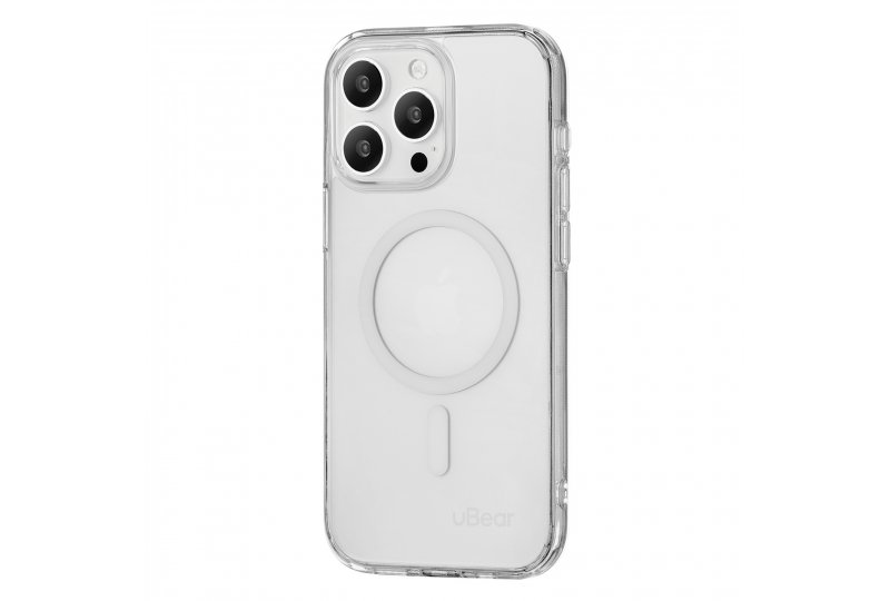 Чехол-накладка uBear Real Mag Case для iPhone 15 Pro Max, поликарбонат, прозрачный Чехол-накладка uBear Real Mag Case для iPhone 15 Pro Max, поликарбонат, прозрачный