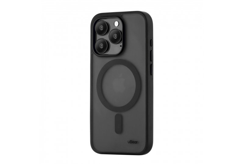 Чехол-накладка uBear Cloud Mag Case для iPhone 15 Pro, полиуретан, черный Чехол-накладка uBear Cloud Mag Case для iPhone 15 Pro, полиуретан, черный
