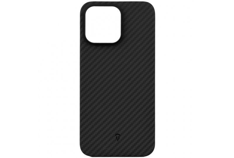 Чехол-накладка Asynora Magnetic aramid fiber для iPhone 15 Pro Max, кевлар, черный Чехол-накладка Asynora Magnetic aramid fiber для iPhone 15 Pro Max, кевлар, черный