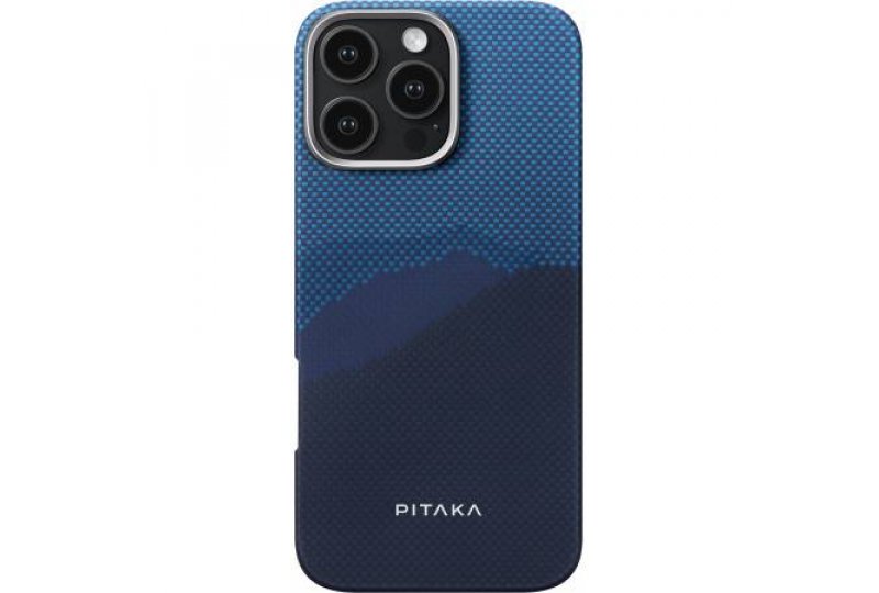 Чехол-накладка Pitaka StarPeak Tactile Woven Over The Horizon для iPhone 16 Pro Max, арамид (кевлар), синий Чехол-накладка Pitaka StarPeak Tactile Woven Over The Horizon для iPhone 16 Pro Max, арамид (кевлар), синий