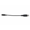 Кабель EnergEA NyloGlitz Lightning MFI 18 cм, Black Кабель EnergEA NyloGlitz Lightning MFI 18 cм, Black