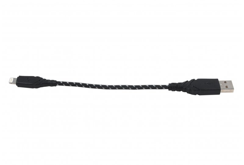 Кабель EnergEA NyloGlitz Lightning MFI 18 cм, Black Кабель EnergEA NyloGlitz Lightning MFI 18 cм, Black